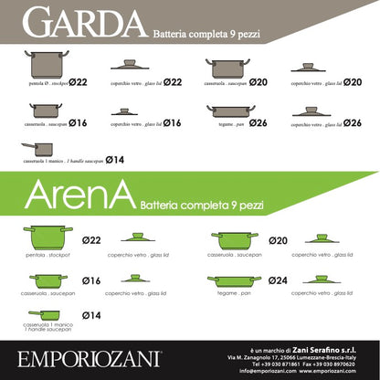 ARENA - BATTERIA DI PENTOLE  PER INDUZIONE