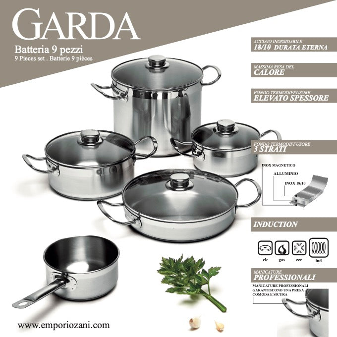 GARDA - BATTERIA DI PENTOLE PER INDUZIONE - EMPORIO ZANI