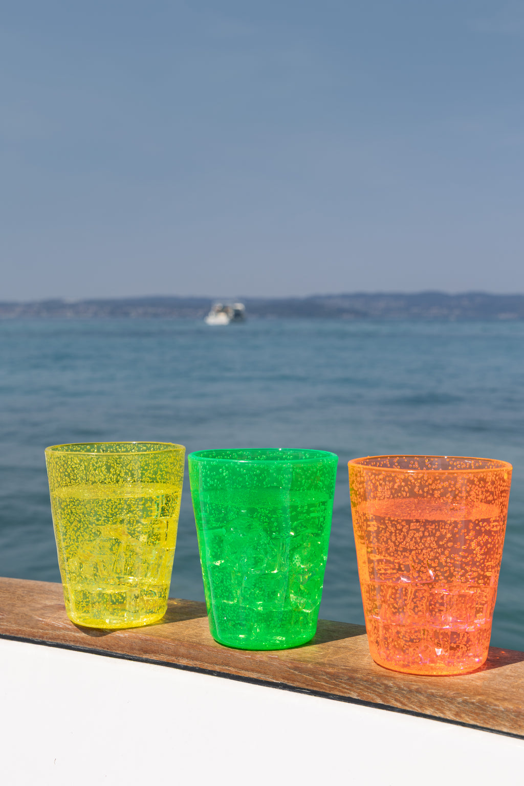 MEMENTO SYNTH Glass, vaso para agua Naranja flúor de metacrilato