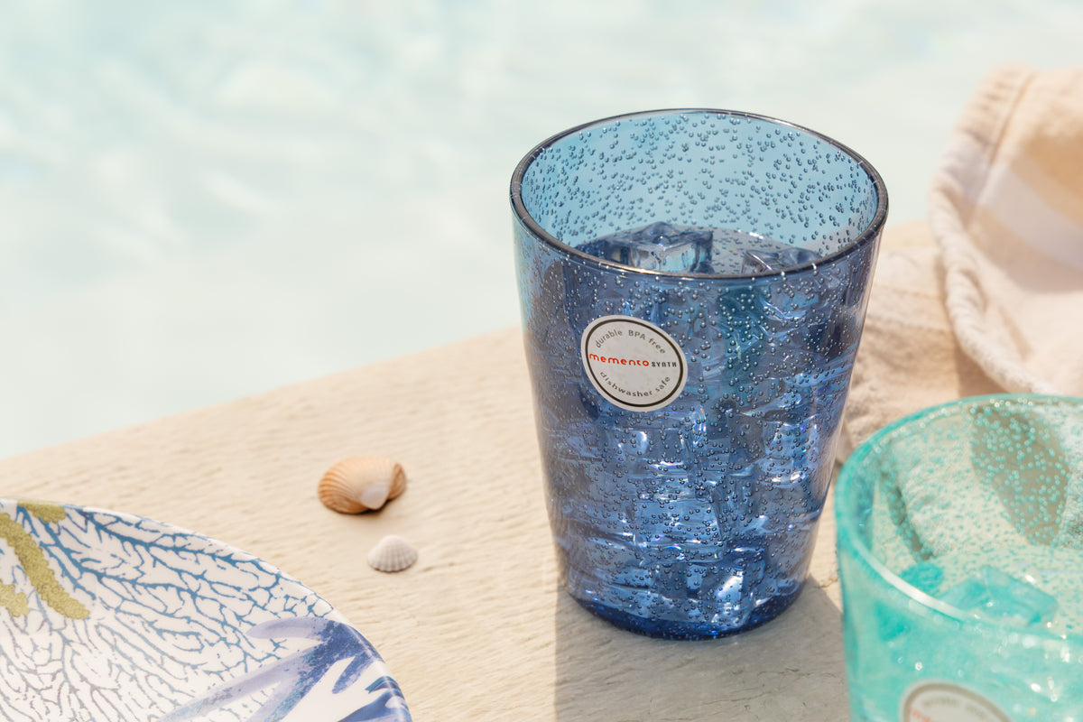 MEMENTO SYNTH Glass, Wasserglas Dunkelblau aus Methacrylat