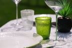 Memento Table Moon, assiette plate vert citron en céramique