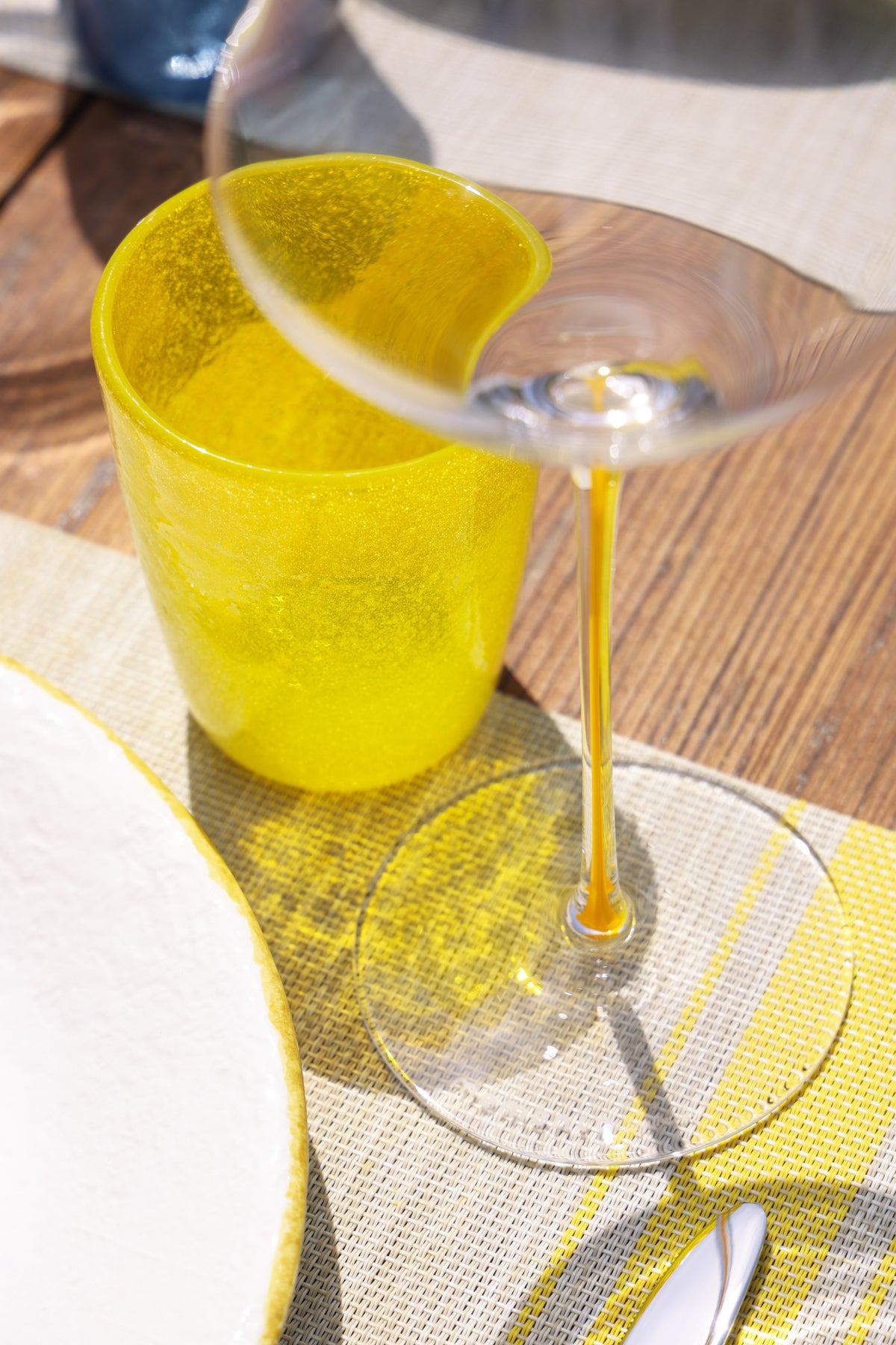 MEMENTO WINE YELLOW, crystal wine glass 670 ml