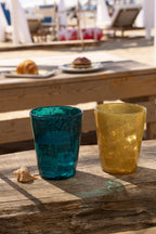 MEMENTO SYNTH Glass, vaso de agua Amarillo palomitas de maíz en metacrilato
