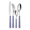24-Piece Set - Blue Damask BD14041BW