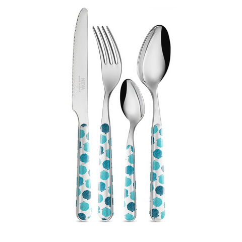 Ensemble de 24 pièces - Bleu coquillage BD14266