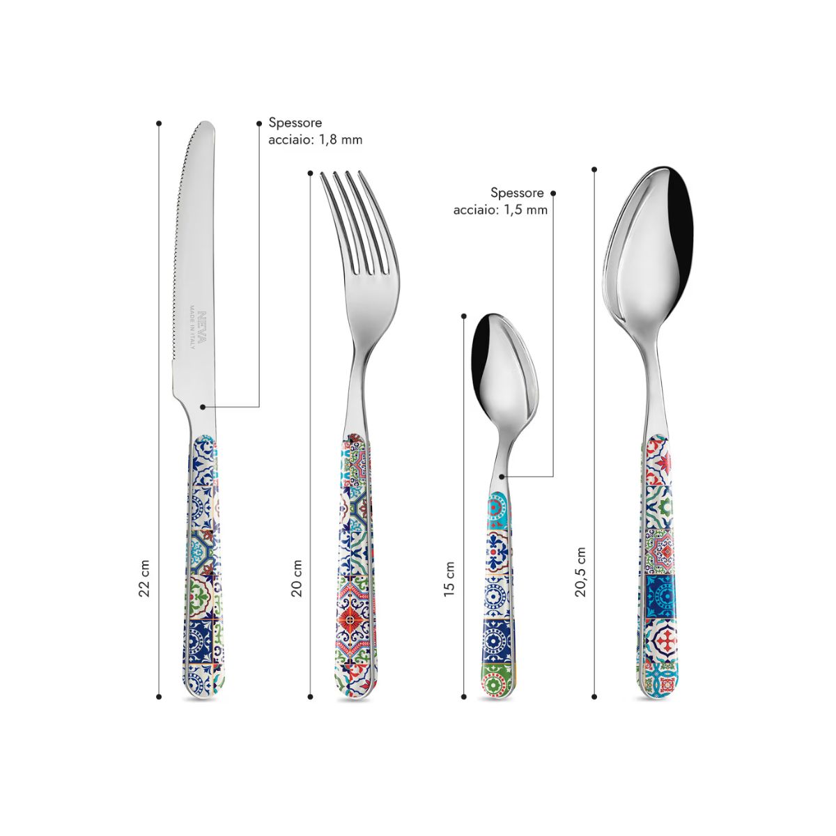 Set 24 pezzi - Maiolica Policroma BD14286