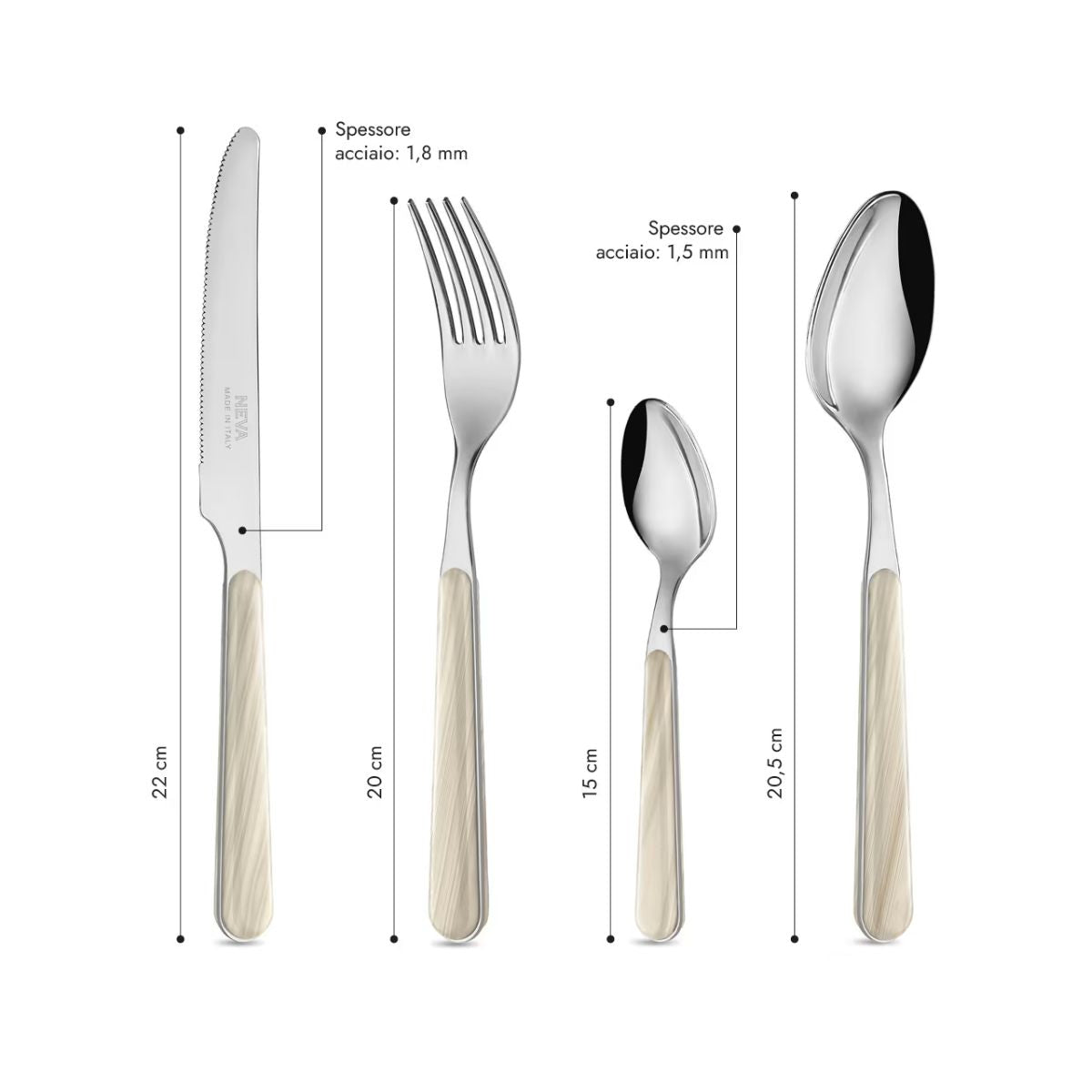 Set 24 pezzi - Abete Avorio BD15500AV