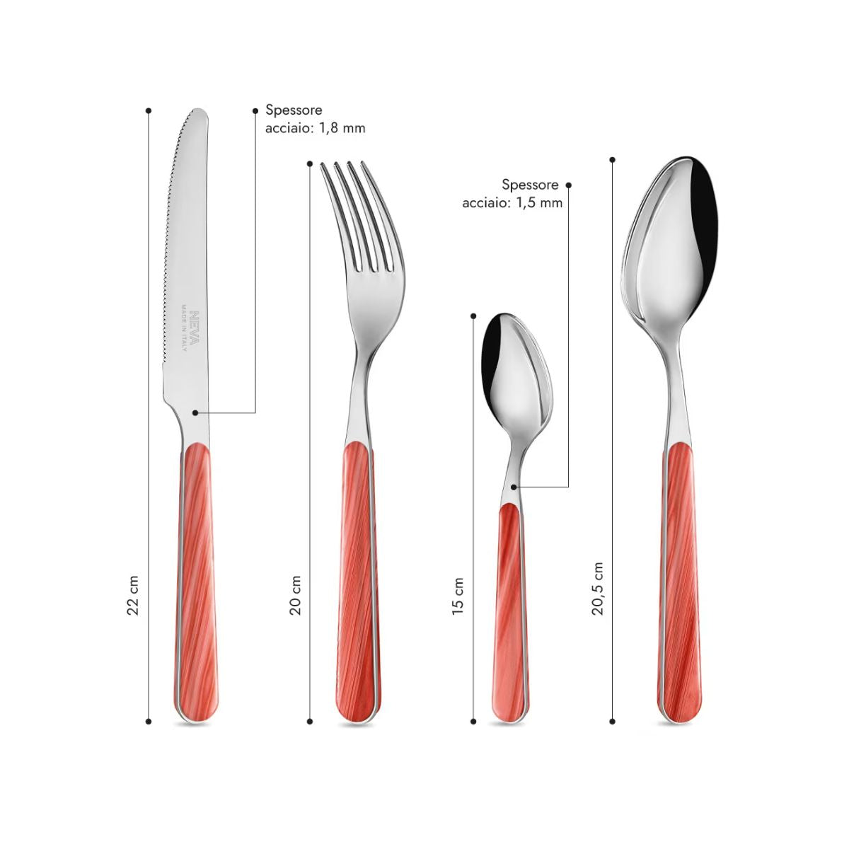 Set 24 pezzi - Abete Rosa Corallo BD15500PC