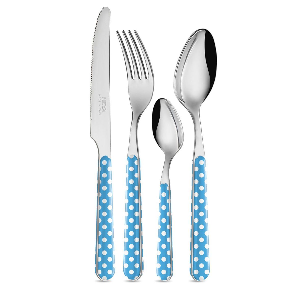 Set 24 pezzi - Pois Azzurro BD14053LC