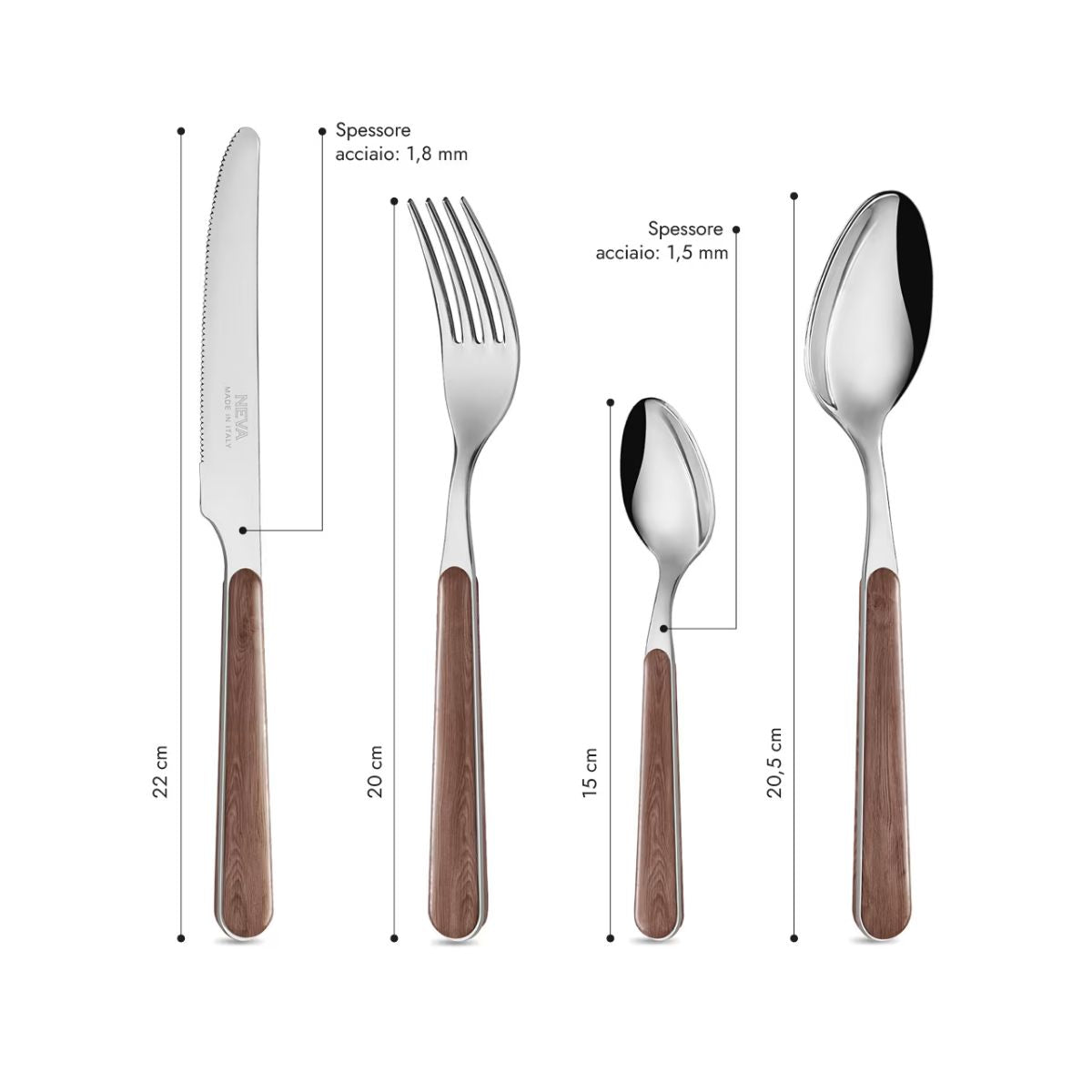 24-piece set - Acacia BD15005