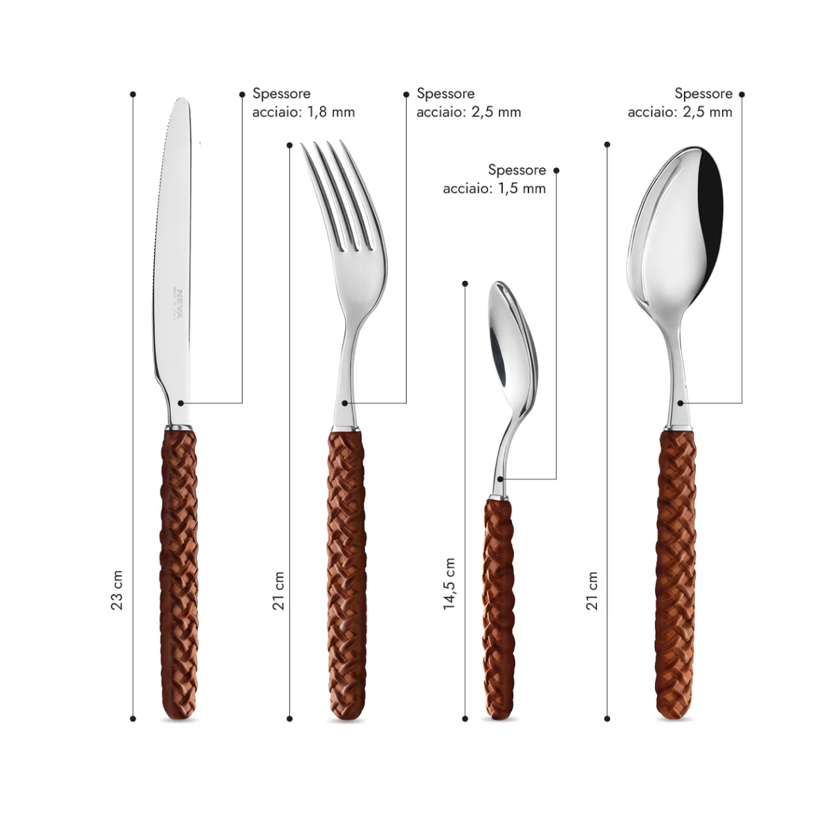 Set 24 pezzi - Intreccio Cuoio LD14200C