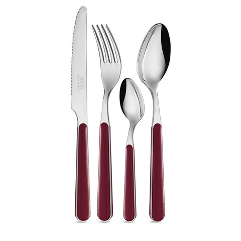 Ensemble 24 pièces - Bordeaux uni LD14114X