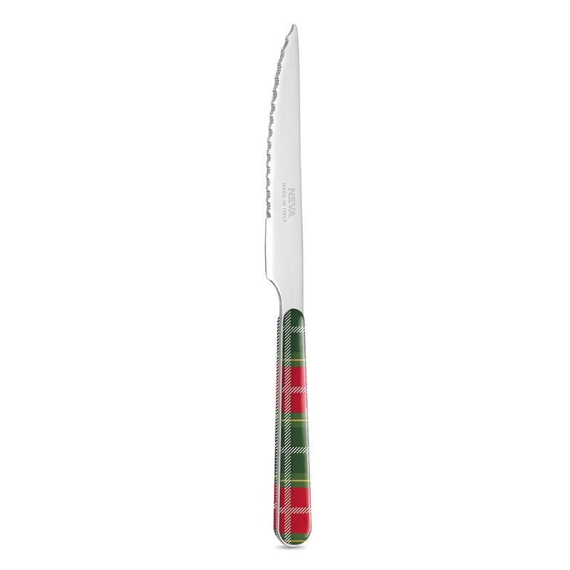 6 Coltelli Bistecca - Tartan Rosso Verde BD14276