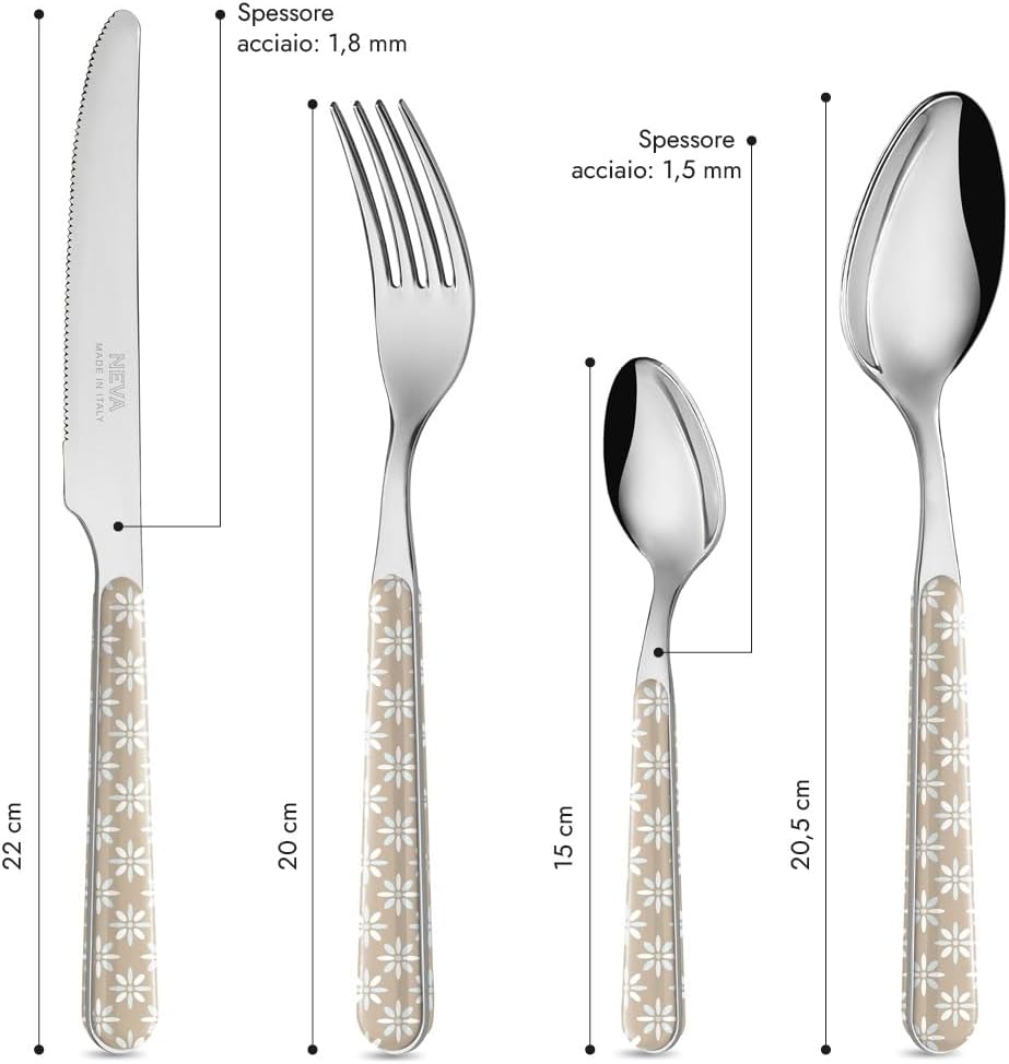 24-piece set - Dove Grey Daisies BD14043T