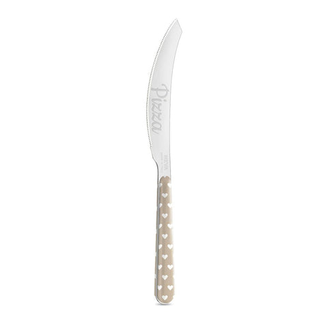 6 Pizza Knives - Dove Grey Hearts BD14060PTL
