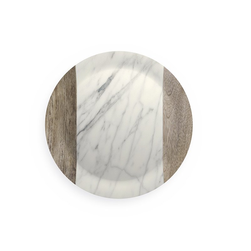 Round Carrara tray