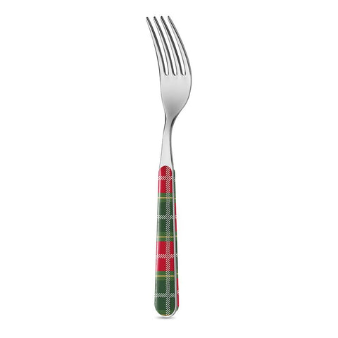 6 Forchette Tavola - Tartan Rosso Verde BD14276