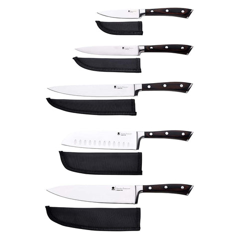 Masterpro by Carlo Cracco kitchen knife set in stainless steel with double forging - MasterPro by Carlo Cracco