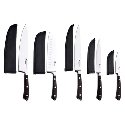 Masterpro by Carlo Cracco kitchen knife set in stainless steel with double forging - MasterPro by Carlo Cracco