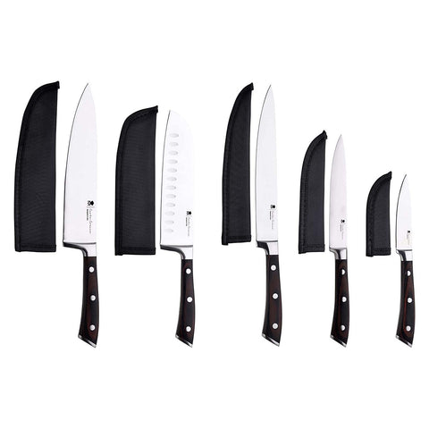 Set de couteaux de cuisine Masterpro by Carlo Cracco en acier inoxydable avec double forgeage - MasterPro by Carlo Cracco