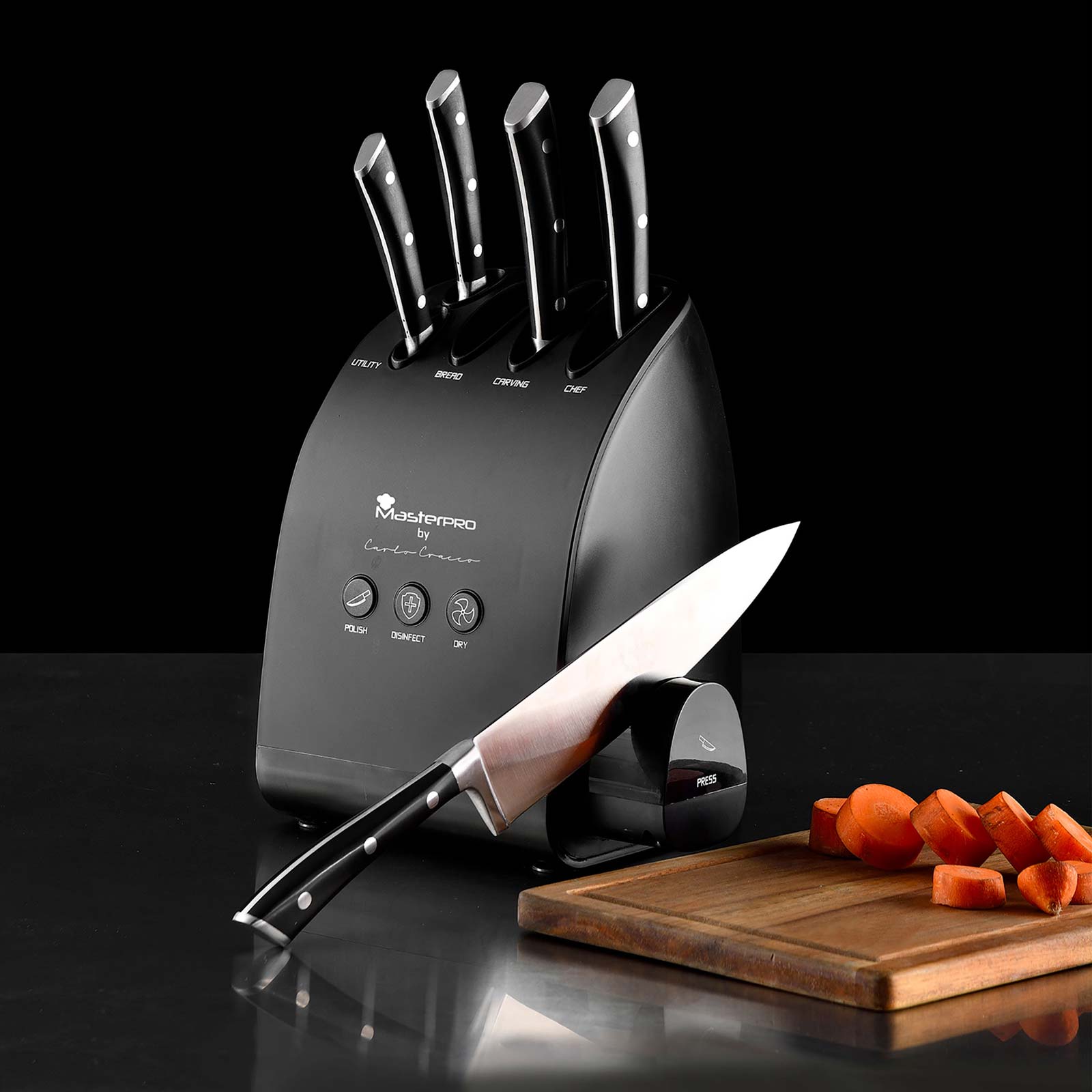 MASTERPRO - CEPPO AFFILA LAME ELETTRICO + STERILIZZATORE  - CARLO CRACCO