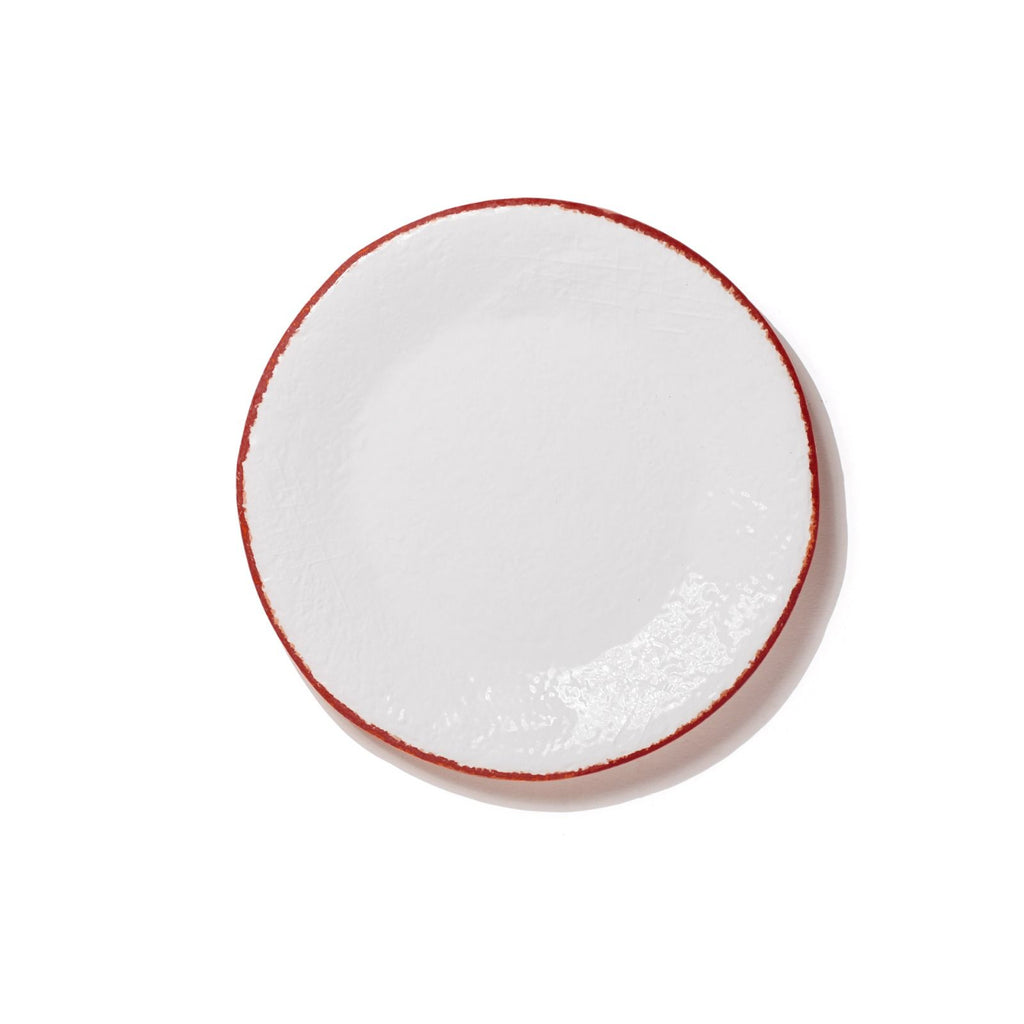 Memento Table Moon, piatto dessert Rosso in ceramica