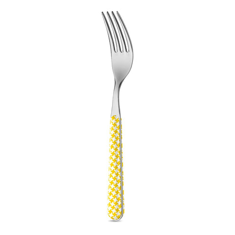6 Table Forks - Yellow Houndstooth BD14016Y