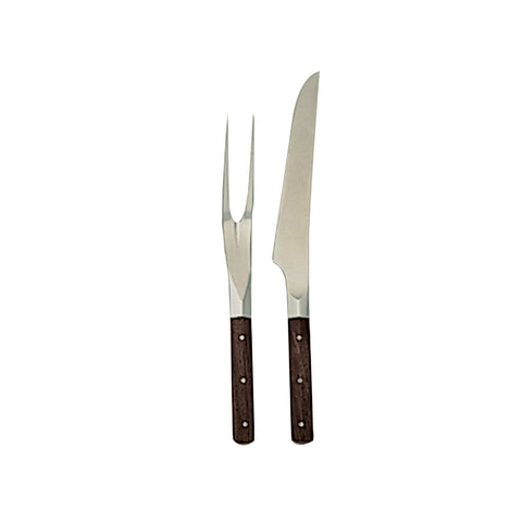 FINLAND • Pair of roasting knife and fork, Wirkkala design - SERAFINO ZANI