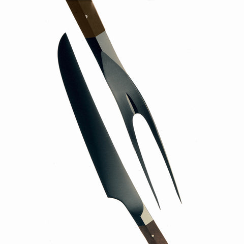 FINLANDE • Paire de couteau et fourchette à rôtir, design Wirkkala - SERAFINO ZANI