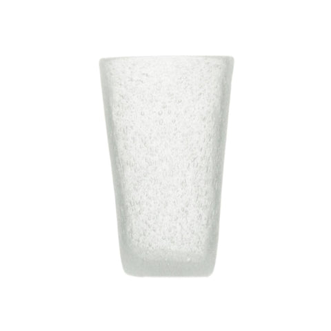 000823 - DRINK GLASS - WHITE TRANSP. - MEMENTO ORIGINALE - MONOCHROME