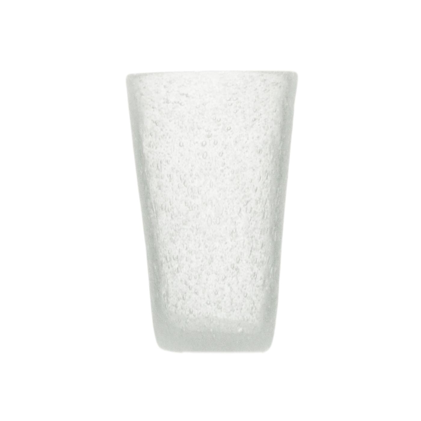 DRINK GLASS - WHITE TRANSP. - MEMENTO ORIGINALE - MONOCHROME