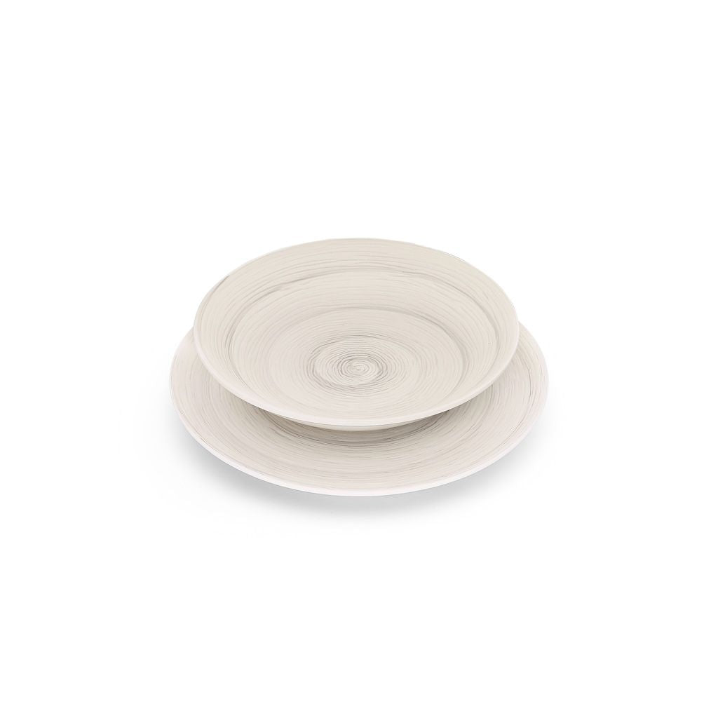 Serafino Zani Piatto Fondo Memento Table - Pearl White