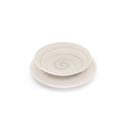 Piatto Fondo Memento Table - Pearl White