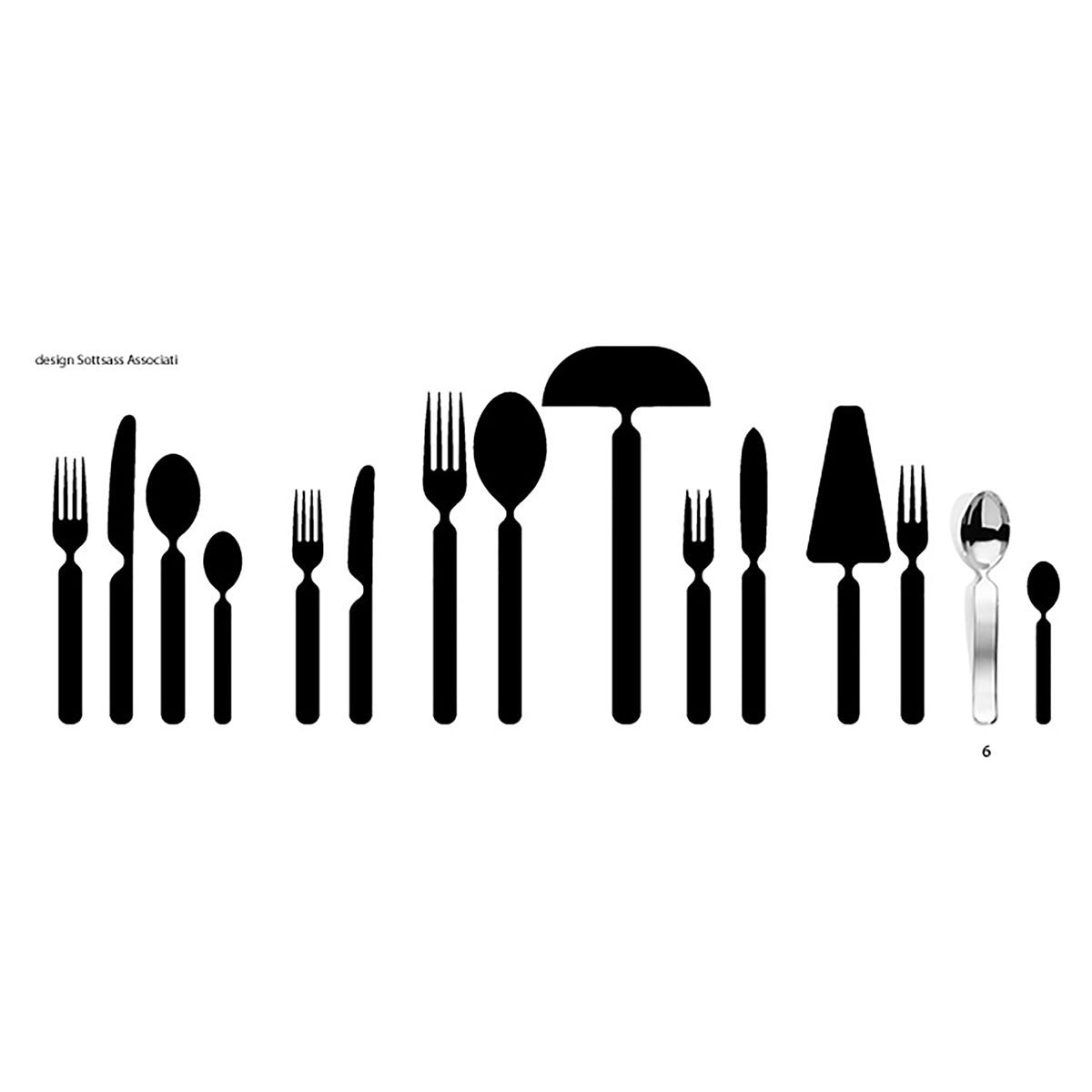 CINQUE STELLE - SET CUCCHIAINI DOLCE - SERAFINO ZANI