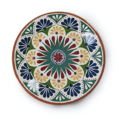"HAND PAINTED" PORTO CERAMIC DINNER PLATE - SERVICE OF 6