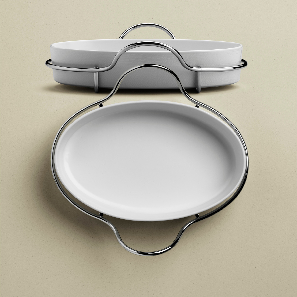 AL DENTE - PIROFILA OVALE GRANDE 40 cm CON SUPPORTO - SERAFINO ZANI