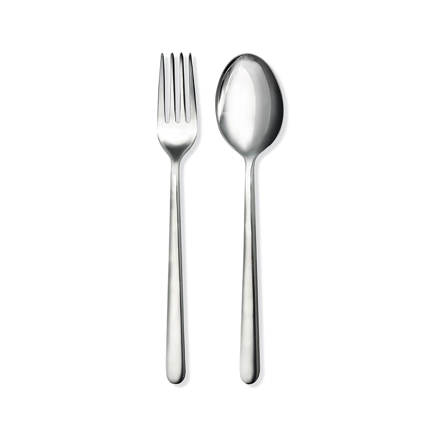 Posate Da Insalata Arcobaleno In Acciaio Inox - Set Da 2 Cucchiaio E Forchetta 30,8 Cm - Lucidate A Specchio