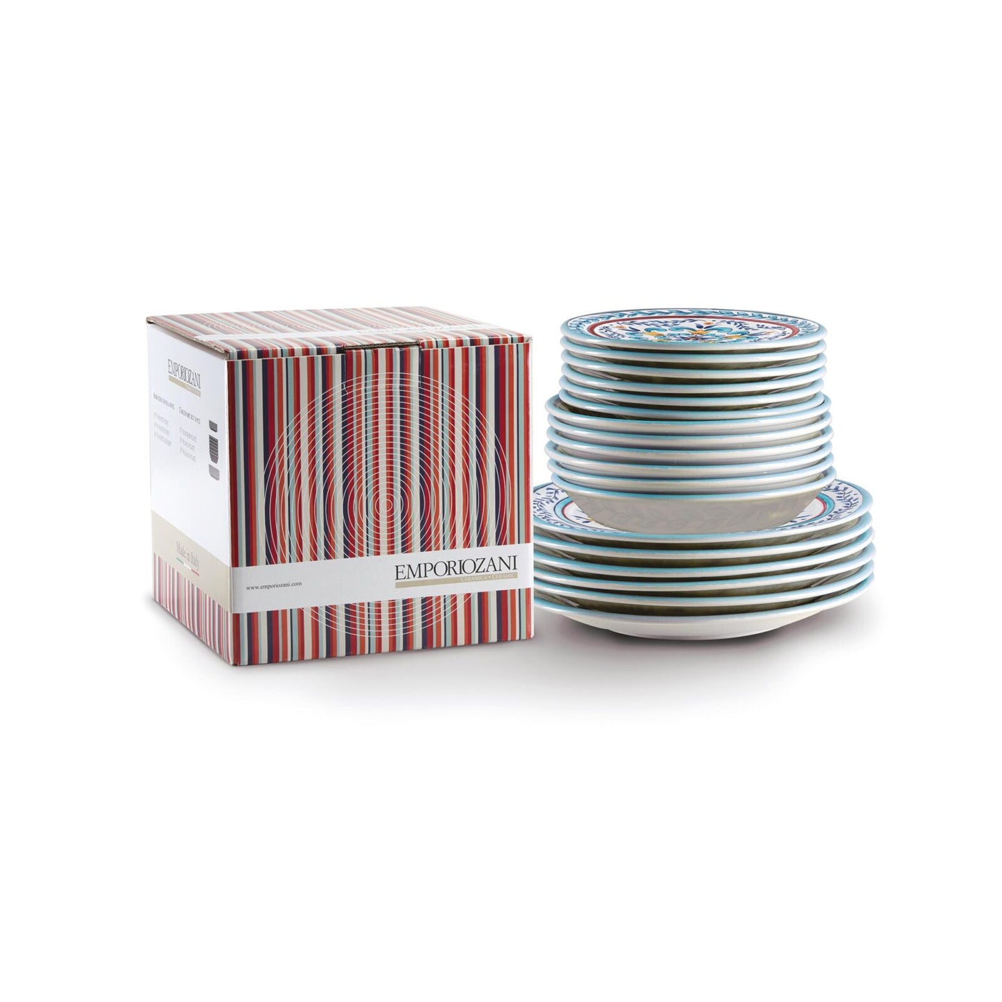 SET 18 PZ CERAMICA "HAVANA BLU"