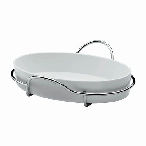 AL DENTE - LARGE OVAL BAKING DISH 40 cm WITH STAND - SERAFINO ZANI