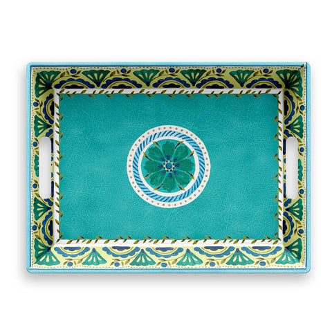Rectangular tray with handles