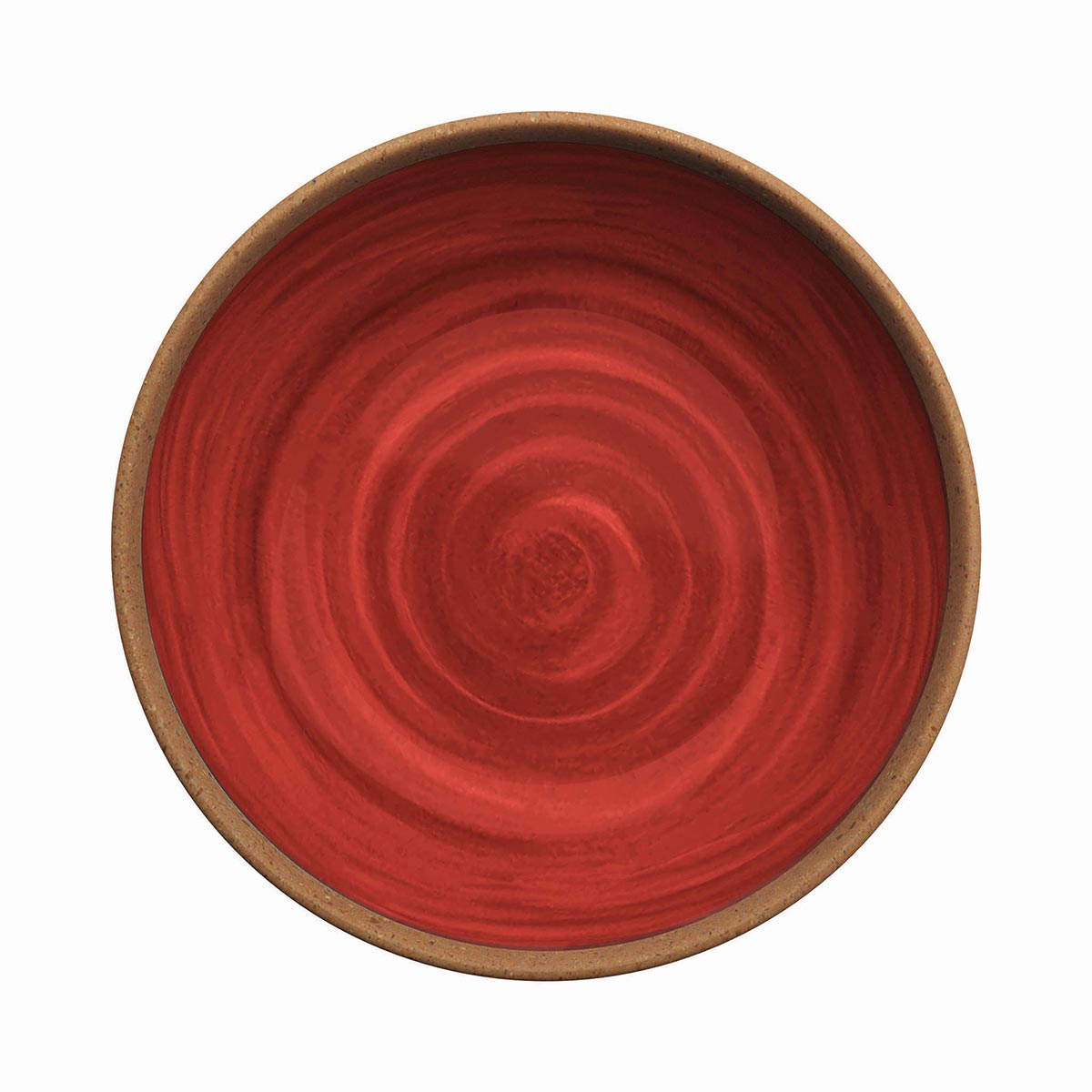 Natural Red Soup Plate