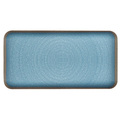 Grand plateau rectangulaire Rena turquoise