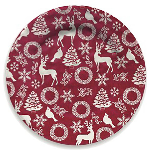 Red Christmas Dessert Plate - pack. 4 saucers