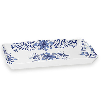 Rectangular tray with handles