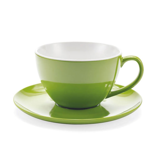 Jumbo Mug Olive - cup with saucer