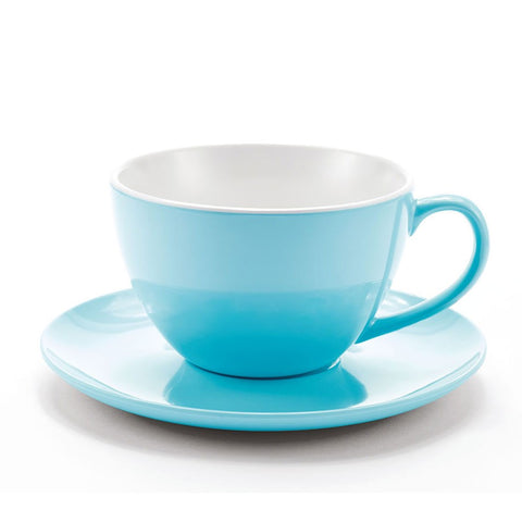 Jumbo Mug Turquoise - cup with saucer