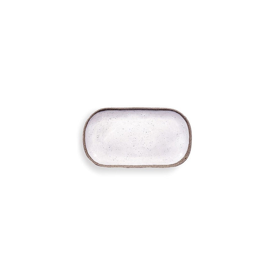 Touch-MeL Vassoio rettangolare piccolo Terrae Bianco 20 × 11,3 cm