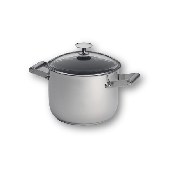 Serafino Zani Pentola In Acciaio Inox 18/10 Con Coperchio, Linea Karen, 16 Cm, Fondo Termodiffusore, Made In Italy
