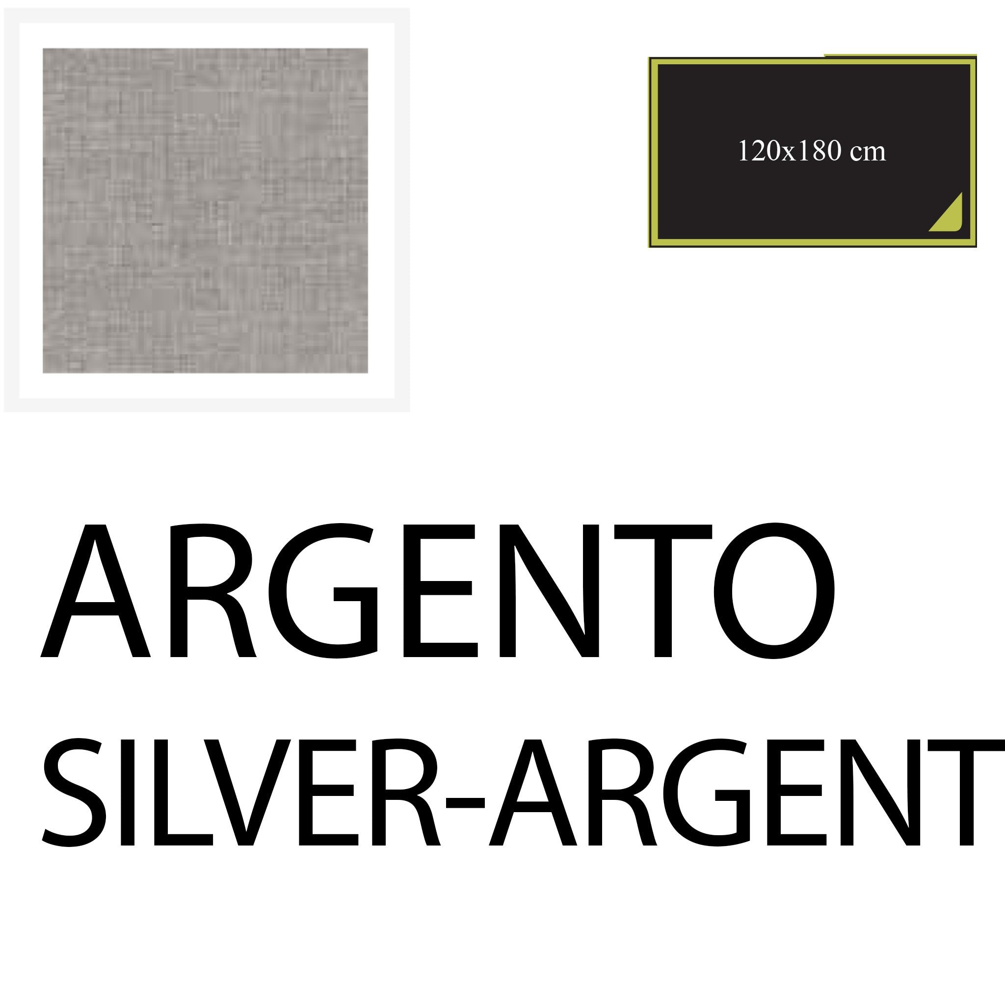 TOVAGLIA 180x120 cm - ARGENTO - COTTON-ONE