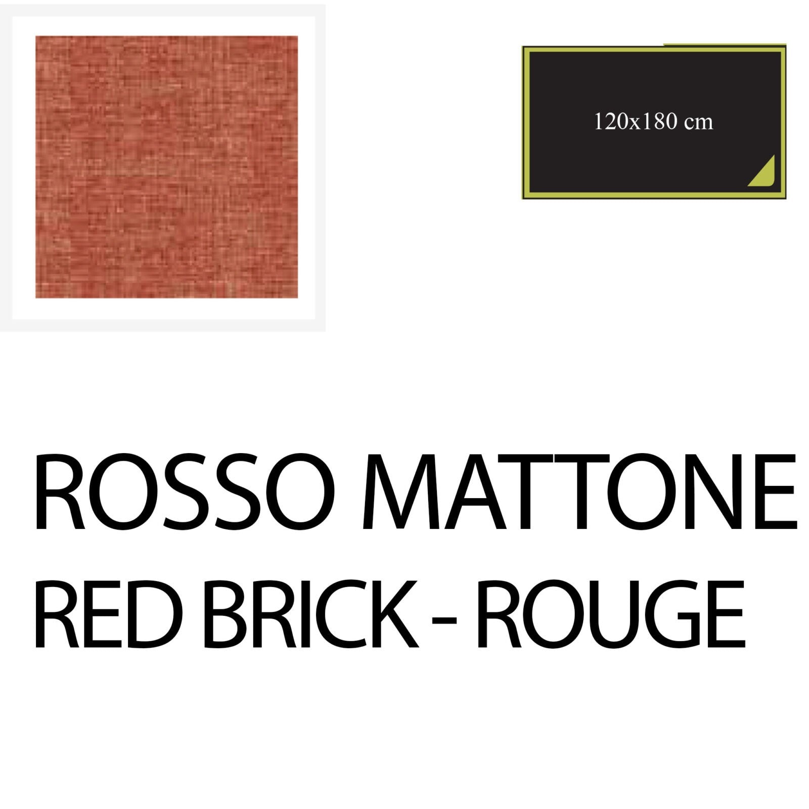 TOVAGLIA 180x120 cm - ROSSO MATTONE - COTTON-ONE